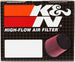 K&N Engineering 3-inch flange universal air filter with polished top, 6-inch base, 5-inch height, drop-in style for vehicles