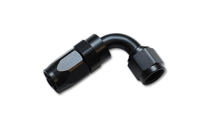 Vibrant -6AN 90 degree elbow hose end fitting for high-performance automotive fuel and oil applications.