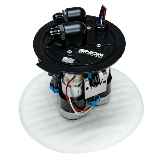Snow Performance high output fuel hat for Chevrolet Camaro 5th Gen and Cadillac CTS-V 2nd Gen with 3 pump configuration.