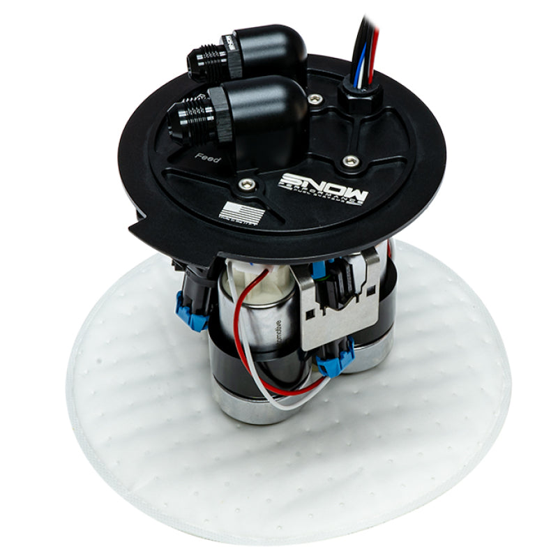 Snow Performance high output fuel hat for Chevrolet Camaro 5th Gen and Cadillac CTS-V 2nd Gen with 3 pump configuration.