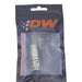 DeatschWerks 6AN female swivel straight hose end fitting for fuel and fluid lines, showcasing durable metal construction.