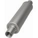 MagnaFlow Mag SS muffler with 14x4x4 inches dimensions and dual 2-inch inlet and outlet pipes, shown in the image.