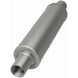 MagnaFlow Mag SS muffler with 14x4x4 inches dimensions and dual 2-inch inlet and outlet pipes, shown in the image.