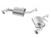Borla axle-back exhaust for 2016-2017 Chevy Camaro 3.6L V6 with single split rear exit, black and chrome finish, and dual tips.