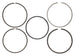 Wiseco piston ring set with 99.75mm diameter, 1.2/1.5/2.0mm ring thickness, showing metal rings on a white background.