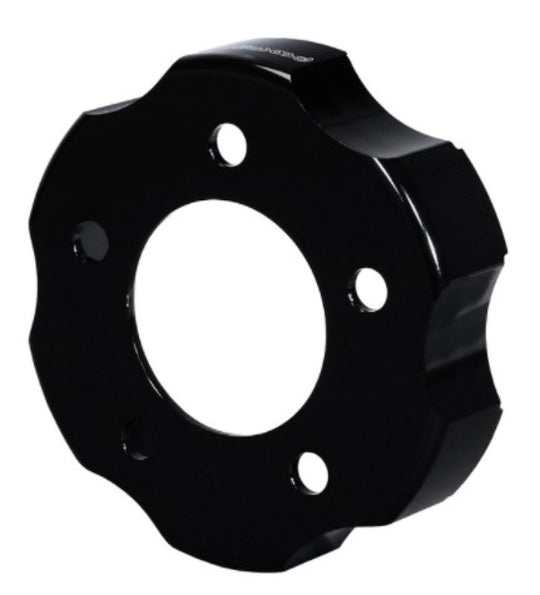 Wilwood shallow offset drag hat with 1.375-inch offset, 5x4.50 bolt pattern, 6 on 6.25-inch, for 2-piece brake rotors