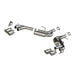 MBRP axle back exhaust for 2016-2019 Chevrolet Camaro V6 with dual 2.5-inch pipes and quad wall tips, rear view showing exhaust tips