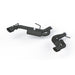 MBRP black coated 2.5-inch axle back exhaust system with dual wall tips for 2016-2019 Chevrolet Camaro, sporty rear view.