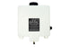 AEM V2 1.15-gallon water/methanol injection tank for automotive performance, shown with blue cap and clear plastic body.
