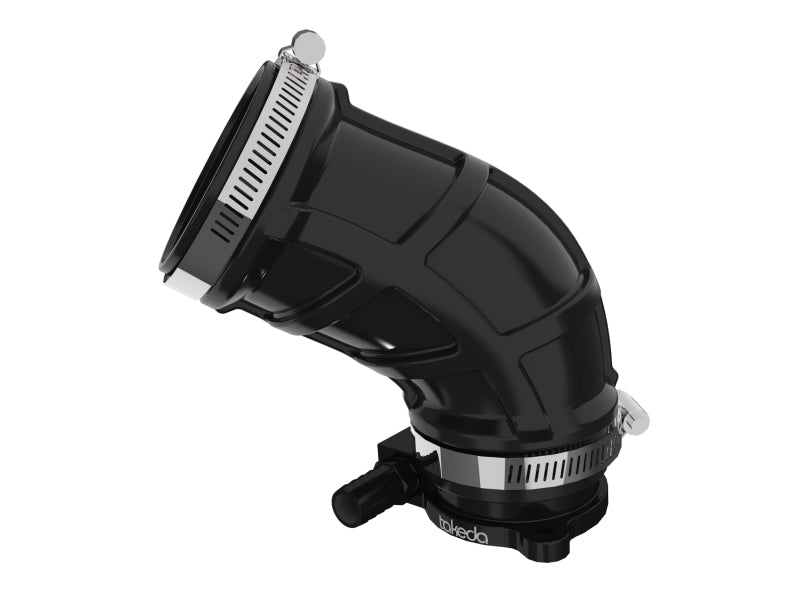 aFe Turbo Inlet Pipes for Takeda Intakes, durable metal construction, shown in black with smooth bends and connection points.