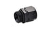 Vibrant 10AN female to 8AN male straight cut fitting adapter with O-ring, featuring smooth metal finish and precise threading.