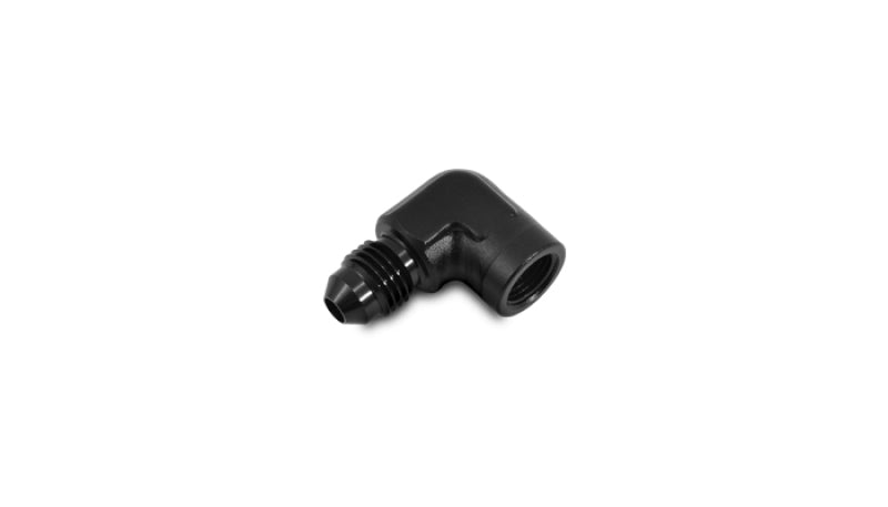 Vibrant -4AN to 1/8 inch NPT 90-degree adapter fitting, showing metallic fitting with threaded ends for fluid connections.