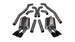 Black Corsa Performance catback exhaust system for 2012-2015 Chevrolet Camaro ZL1 6.2L V8 Coupe, featuring dual exhaust tips.