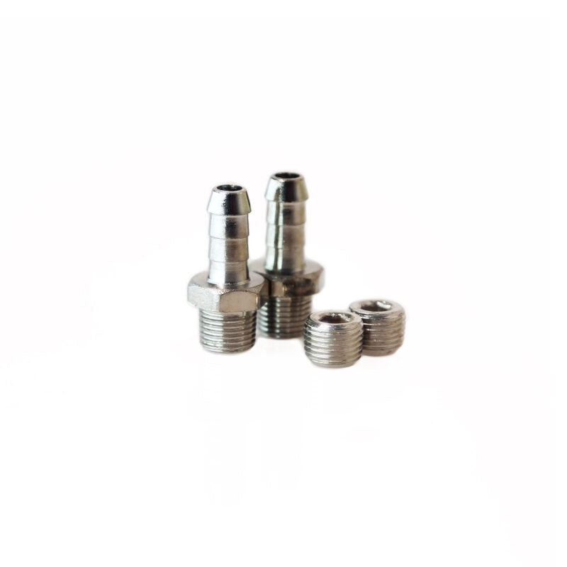 Turbosmart WG50/60 1/8NPT hose tail fitting kit with plug, featuring 6mm fittings for automotive turbo systems.