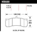 Hawk AP Racing ceramic front brake pads by Hawk Performance with 0.710-inch thickness, designed for high-performance braking.