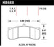 Hawk AP Racing ceramic front brake pads by Hawk Performance with 0.710-inch thickness, designed for high-performance braking.