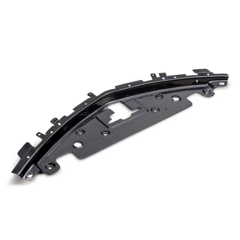 Anderson Composites Chevrolet Camaro carbon fiber radiator cover for 2016-2024 engine upgrade, with sleek black finish and textured surface.