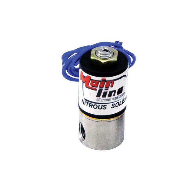 Nitrous Express stainless steel mainline nitrous solenoid with .078 orifice, designed for high-performance automotive applications.