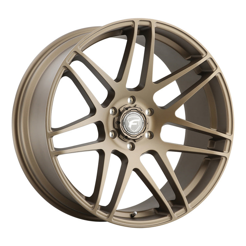 Forgestar X14 22x10 satin bronze cast wheel with 6x135 bolt pattern, ET30 offset, and 6.7-inch backspacing.