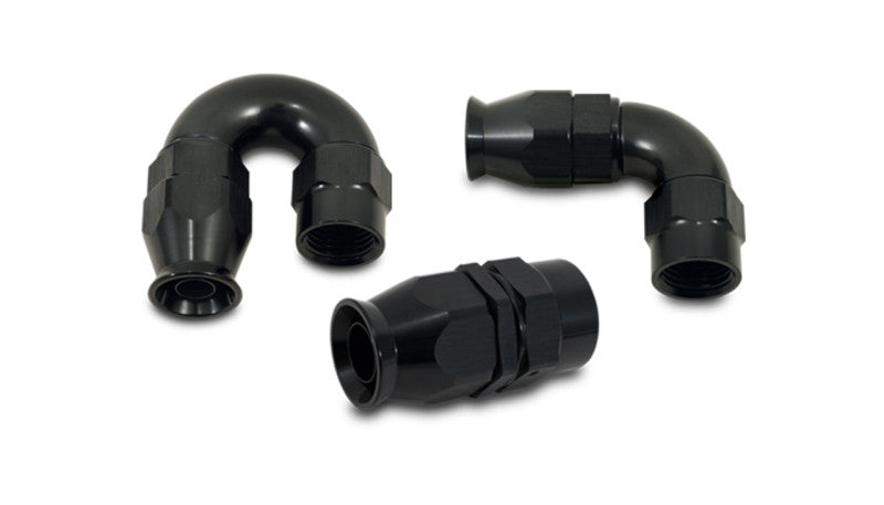 Vibrant 180-degree high flow hose end fitting for PTFE-lined hoses, compatible with -16AN fittings, shown in this image