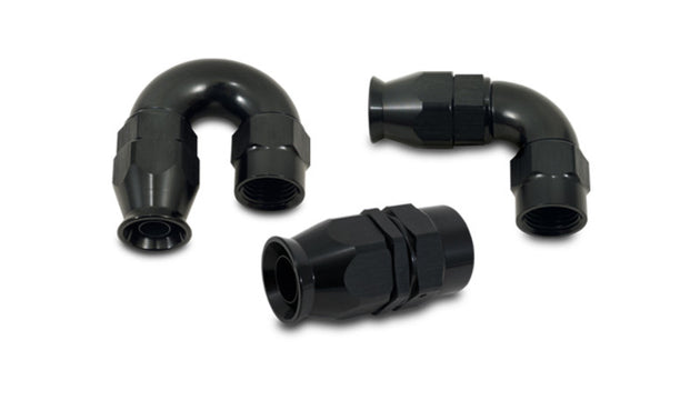 Vibrant 150 Degree High Flow Hose End Fitting for PTFE Lined Hose -12AN, showing durable metal construction and precise threading.