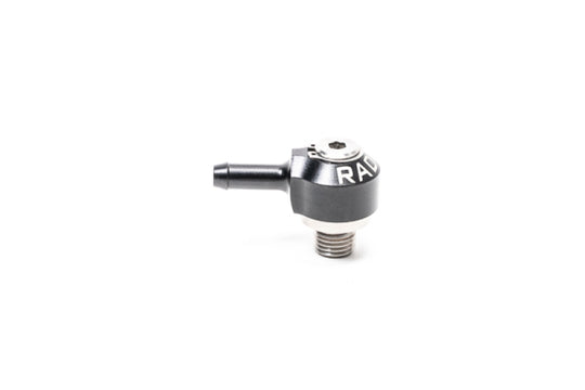 Radium Engineering Radium 4AN ORB swivel banjo fitting with 6.5mm barb for automotive or racing applications.