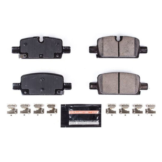 PowerStop Z23 Evolution Sport brake pads with hardware for 2019 Chevrolet Silverado 1500 rear, performance brake components.