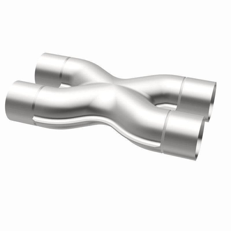 MagnaFlow Smooth Trans X 2.5/2.5 X pipe made of stainless steel, designed for exhaust system performance.