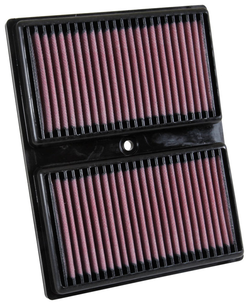 K&N Engineering replacement drop-in air filter for 2015-2017 Audi A1 1.0L L3 engine, designed for optimal airflow and filtration.