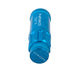 NRG 700 Series M12 x 1.5 steel lug nut set with dust caps, lock nuts, and lock socket in blue for car wheel installation.