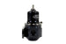 AEM high capacity universal black adjustable fuel pressure regulator for automotive engines, showing the regulator with hoses attached.