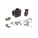 Snow Performance Stage 2 Boost Cooler water injection kit with SS braided 4AN fittings, no tank, for enhanced engine performance.