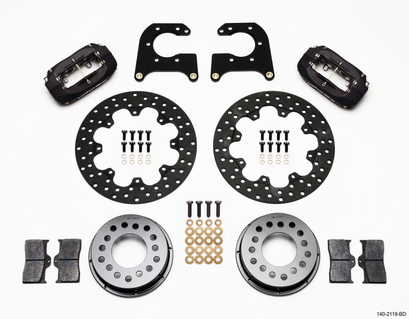 Wilwood Forged Dynalite rear drag brake kit with drilled rotor and 2.50-inch offset for Big Ford vehicles, performance brake upgrade