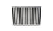 Vibrant vertical flow intercooler core, 18-inch width, 12-inch height, 6-inch thickness, designed for high-performance cooling.