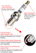 HKS Super Fire Racing M45IL spark plugs showcasing their metal construction and ceramic insulator design.