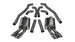 Polished CORSA Performance catback exhaust system for 2012-2015 Chevrolet Camaro ZL1 coupe with 6.2L V8 engine, showing the polished metal pipes.