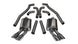 Polished CORSA Performance catback exhaust system for 2012-2015 Chevrolet Camaro ZL1 coupe with 6.2L V8 engine, showing the polished metal pipes.