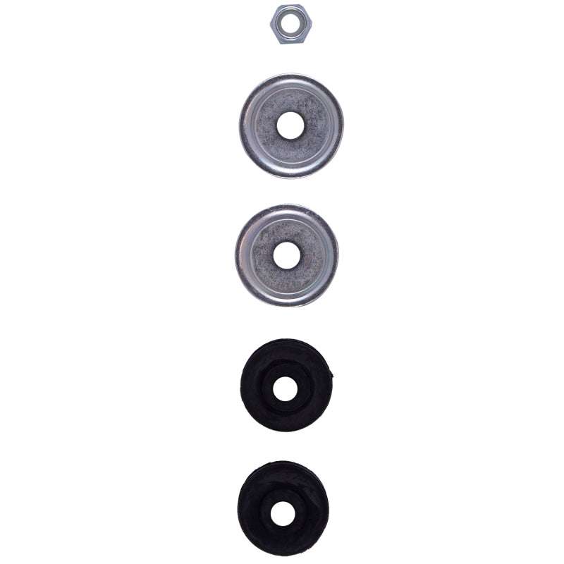 Bilstein shock and strut hardware kit with shock absorbers and mounting components for vehicle suspension repair.