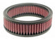 K&N Engineering round custom air filter with 5-7/8 inch outer diameter, 4-7/8 inch inner diameter, and 1.4/5 inch height for drop-in replacement