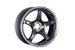 SSR GTX03 18x9.5 black graphite cast wheel with 5x100 bolt pattern and 38mm offset, shown in close-up view.