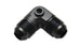Vibrant -8AN to -8AN male 90-degree union adapter fitting with 1/8 inch NPT port, metal construction for automotive or hydraulic use.
