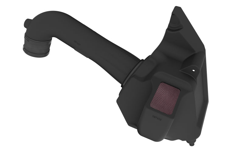 K&N Engineering Chevy Silverado 19-24 cold air intake with high-flow filter and sleek black tubing for 5.3L/6.2L V8 engines