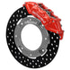 Wilwood 17-21 Can-Am X3RS red 6-piston front brake kit with 11.25-inch drilled rotors, designed for high-performance off-road use.