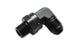 Vibrant -6AN to 1/4in NPT male swivel 90-degree adapter fitting, metallic with threaded ends, designed for fluid connections.
