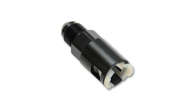 Vibrant Quick Disconnect EFI Adapter Fitting -6AN flare to 5/16 inch hose, automotive fuel line fitting with vibrant branding