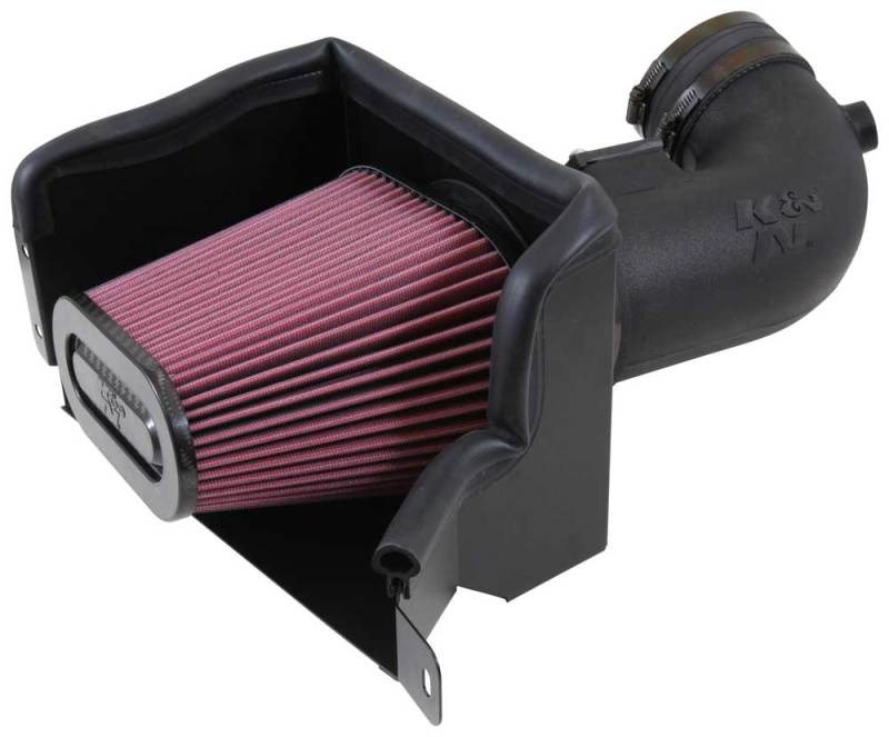 K&N Chevrolet Corvette 6.2L V8 cold air intake kit with high-performance filter and intake tubing for improved engine airflow