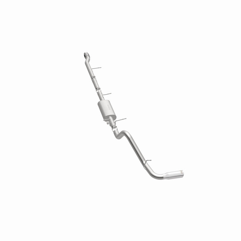Magnalow 14 Chevy Silverado V8 5.3L catback exhaust system with stainless steel rear exit, featuring a single polished tip.
