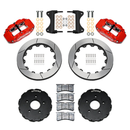 Wilwood forged narrow Superlite 6R big brake kit with 13.06-inch red rotor for Chevrolet Corvette C7 2014-2019 front installation