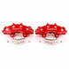 Pair of PowerStop front red brake calipers for Chevrolet Corvette 2006-2013, performance brake calipers in a vibrant red finish.