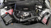 K&N Engineering cold air intake kit for 2016-2017 Cadillac ATS-V 3.6L V6 twin turbo engine, featuring filters and intake tubing